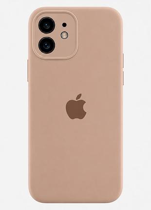Чохол силіконовий silicone case full size з рамкою для iphone 12 захист від пошкоджень desert gold mc-12075