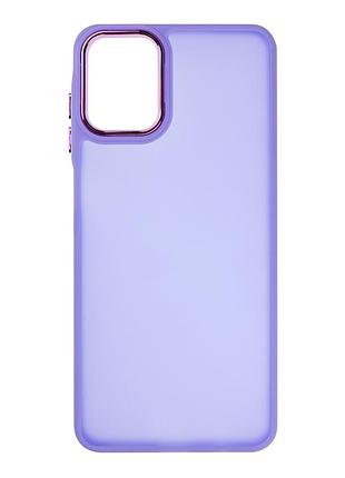 Чохол tpu+pc space ii color matte для samsung galaxy a08 a07 фіолетовий протиударний із захистом камери purple mc-12231