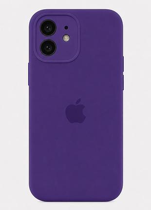 Чохол силіконовий square full camera для iphone 11 із захистом камери та мікрофіброю всередині пурпуровий mc-10699
