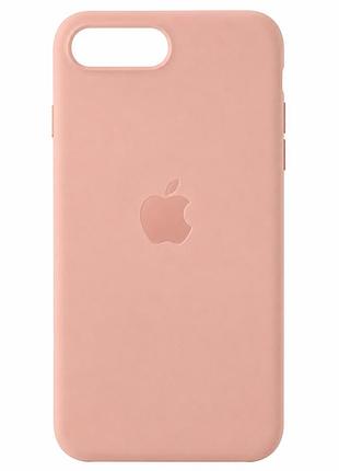 Чехол силиконовый silicone case full size для iphone 7 plus 8 plus с микрофиброй внутри защитный grey.
