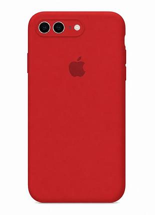Чехол силиконовый silicone case square full camera для iphone 7 plus 8 plus защита камеры с микрофиброй внутри красный mc-11007