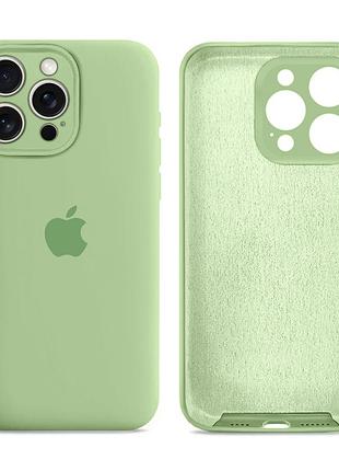 Чохол силіконовий silicone case full size з рамкою для iphone 14 pro max захист від пошкоджень mint mc-11016