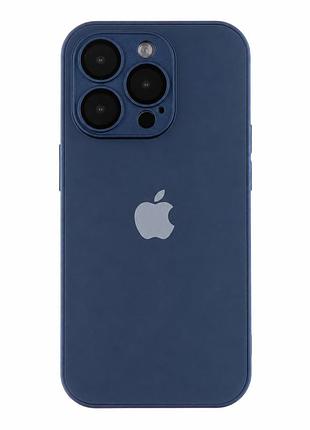 Чехол ag-glass matte camera lens с magsafe для iphone 14 pro max ударостойкий с защитой камеры с матовой поверхностью navy blue