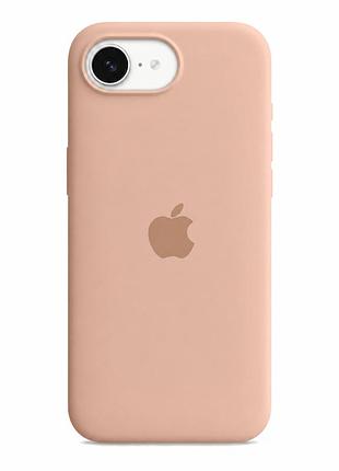 Чехол силиконовый silicone case full size для iphone 16e 17e с защитой камеры цвет 19.pink sand mc-11904