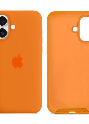 Чехол silicone case full size для iphone 16 с микрофиброй внутри противоударный защитный 72.kumquat mc-11476