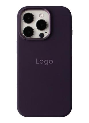 Чехол silicone case metal buttons для iphone 16 pro с микрофиброй внутри противоударный фиолетовый mc-11686