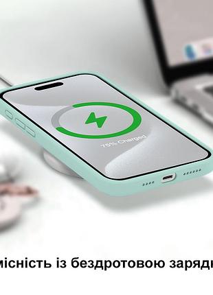Чохол silicone case square full camera для iphone 11 pro max із захистом камери мікрофібра 21.sea blue mc-10672 5