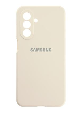 Чохол liquid silicone full camera для samsung galaxy a18 a17 a17 5g з мікрофіброю захист камери білий 09 white mc-12349