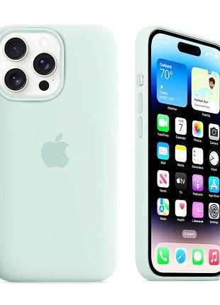 Чохол силіконовий silicone case з magsafe для iphone 14 pro max захист від ударів із мікрофіброю всередині succulent mc-10796