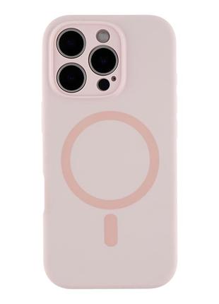 Чехол силиконовый glow silicone case с magsafe для iphone 16 pro max защита камеры pink mc-11747