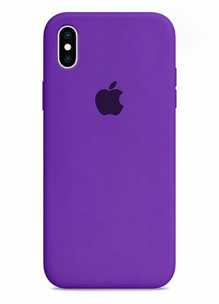 Чехол силиконовый silicone case full size для iphone xs max с микрофиброй внутри защитный 43.grape mc-10420