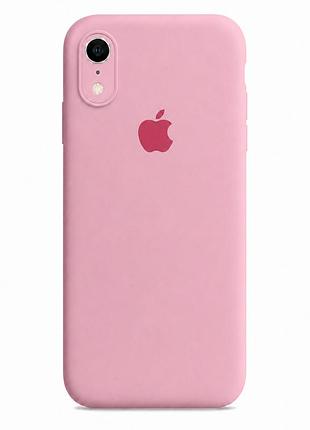 Чехол силиконовый square full camera для iphone xr с микрофиброй внутри защита камеры светло-розовый mc-10994