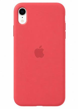 Чехол силиконовый silicone case full size для iphone xr с микрофиброй внутри устойчивый к износу 25.camelia mc-10519