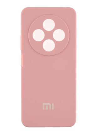 Чехол liquid silicone full camera для xiaomi redmi 14c redmi a4 poco c75 амортизирующий с микрофиброй pink sand mc-11664