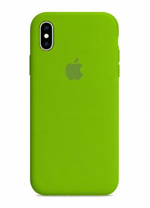 Чехол силиконовый противоударный с микрофиброй для iphone xs max защита от падений 32.green mc-12159