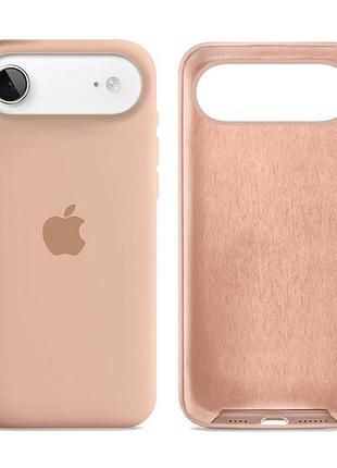 Чохол silicone case full size для iphone 17 air захист від подряпин з мікрофіброю всередині pink sand mc-12048