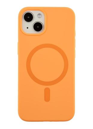 Чехол силиконовый glow silicone case с magsafe для iphone 13 защита от ударов и царапин оранжевый mc-12189