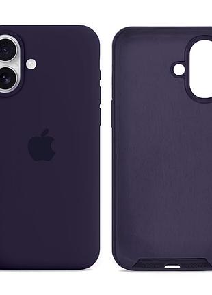 Чехол силиконовый silicone case full size для iphone 16 plus противоударный с микрофиброй внутри 78.amethyst mc-11430