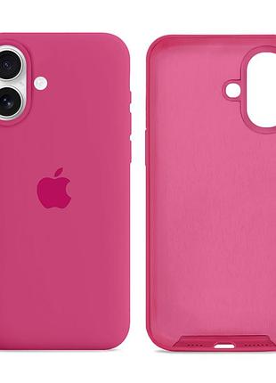 Чехол silicone case full size для iphone 16 с микрофиброй внутри противоударный защитный 48.dragon fruit mc-11475