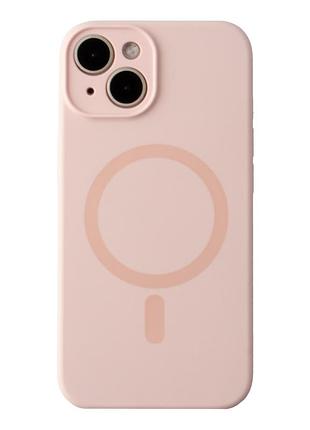 Чохол силіконовий glow silicone case full camera з magsafe для iphone 14 захист камери рожевий mc-11767