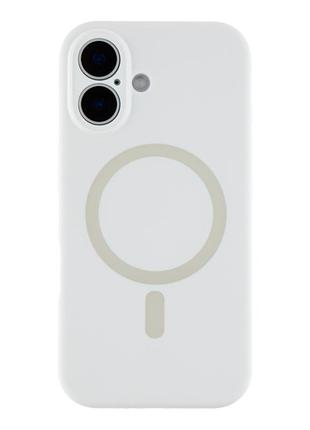 Чохол силіконовий glow silicone case з magsafe для iphone 16 захист камери білий mc-11740