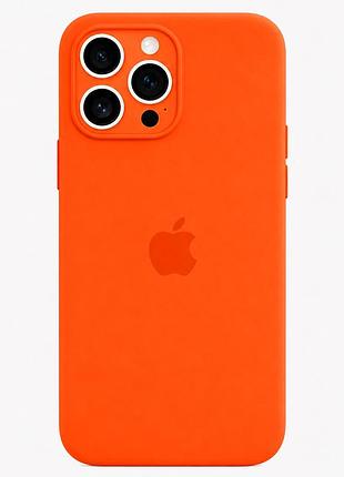 Чохол силіконовий silicone case square full camera для iphone 11 pro max захист камери з мікрофіброю всередині orange. mc-10657