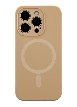 Чехол силиконовый glow silicone case full camera с magsafe для iphone 15 pro защита камеры desert gold mc-12177