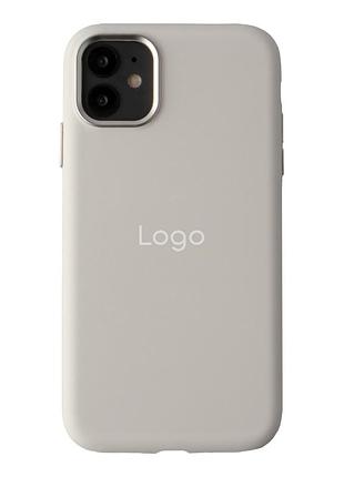 Чехол силиконовый silicone case metal buttons для iphone 11 защитный с микрофиброй внутри белый mc-11694