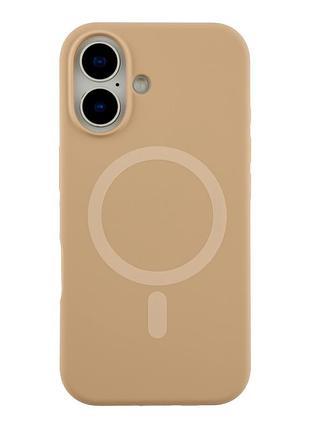 Чохол силіконовий glow silicone case з magsafe для iphone 16 захист від подряпин матова поверхня desert gold mc-12198