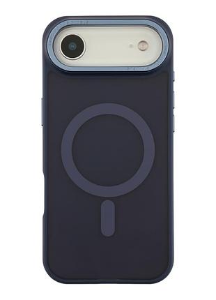 Чехол tpu pc goldencis matte с magsafe для iphone 17 air противоударный с защитой камеры темно-синий mc-12167