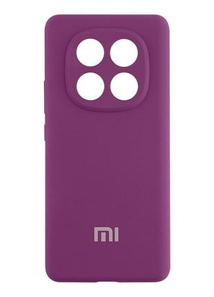 Чехол liquid silicone full camera для xiaomi redmi note 14 pro 5g с защитой камеры и микрофиброй внутри 43.grape mc-11923