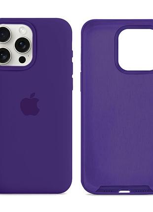 Чехол силиконовый silicone case full size для iphone 13 pro max с микрофиброй внутри защитный пурпурный mc-10729