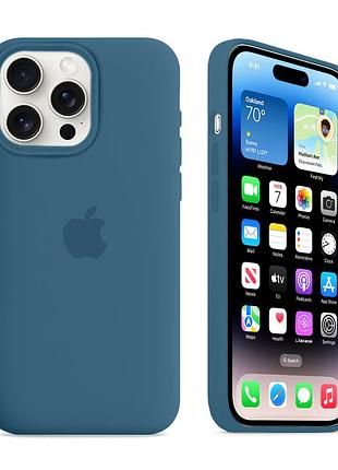 Чехол силиконовый silicone case с magsafe для iphone 13 pro max защита от ударов и загрязнений blue jay mc-10812