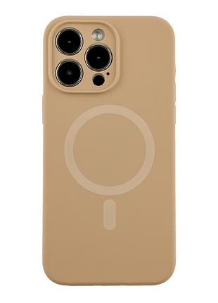 Чохол силіконовий glow silicone case з magsafe для iphone 14 pro max захист камери desert gold mc-12171