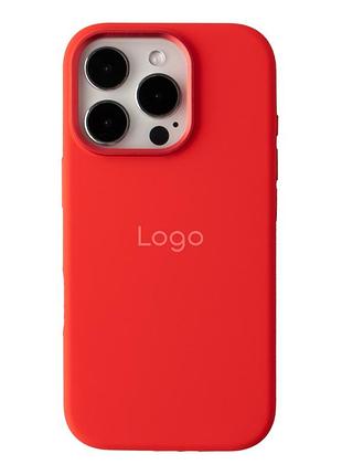 Чохол силіконовий silicone case metal buttons для iphone 16 pro захист від ударів із мікрофіброю всередині червоний mc-11685