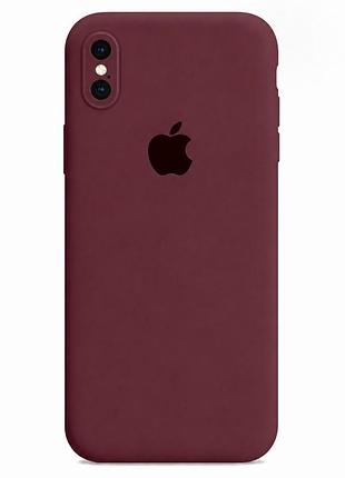 Чехол силиконовый silicone case square full camera для iphone xs max защитный с микрофиброй внутри 73.plum mc-11975