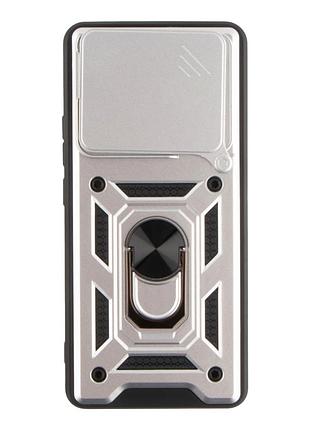 Чехол armor guard shield tpu+pc для xiaomi redmi note 14 4g серебристый с максимальной защитой mc-11916