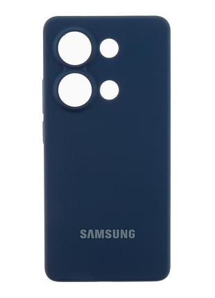 Чохол liquid silicone full camera для samsung galaxy s25 edge 5g захист камери протиударний темно-синій mc-12311