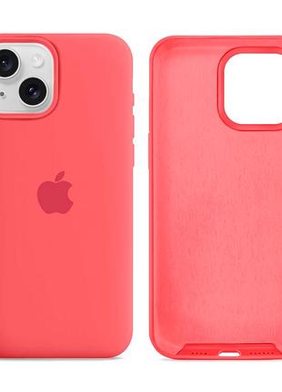 Чехол силиконовый silicone case full size для iphone 15 plus с микрофиброй внутри защита от повреждений 30.flamingo mc-11970