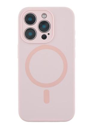 Чехол силиконовый glow silicone case с magsafe для iphone 15 pro max защита камеры pink mc-11786