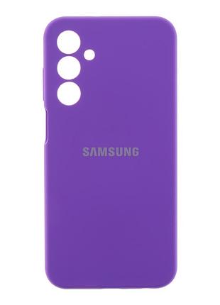 Чохол liquid silicone full camera для samsung galaxy m35 5g силіконовий з мікрофіброю всередині elegant purple mc-11644