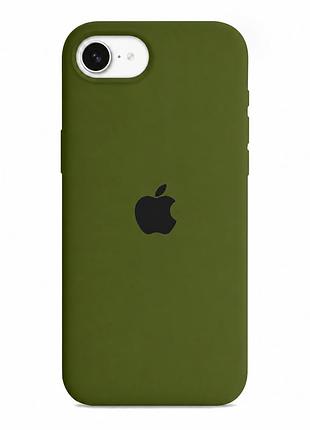 Чохол силіконовий silicone case full size для iphone 16e 17e захист камери 45.army green mc-11901