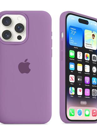 Чехол силиконовый silicone case с magsafe для iphone 14 pro iris защита от ударов с микрофиброй внутри mc-10916
