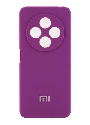 Чехол liquid silicone full camera для xiaomi redmi 14c redmi a4 poco c75 противоударный с микрофиброй внутри 43.grape mc-11663