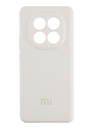 Чохол liquid silicone full camera для xiaomi redmi note 14 pro+ 5g з мікрофіброю захист камери білий mc-11929