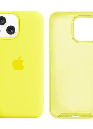 Чехол silicone case full size для iphone 14 с микрофиброй внутри защита камеры цвет 41.flash