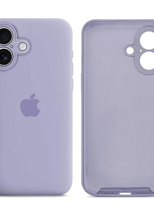 Чехол силиконовый silicone case full size с микрофиброй для iphone 16 защита от повреждений лиловый mc-11554