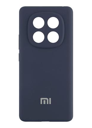 Чехол liquid silicone full camera для xiaomi redmi note 14 pro 4g с защитой камеры dark blue mc-11944