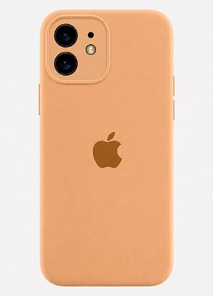 Чохол силіконовий silicone case full size з рамкою для iphone 12 захист від пошкоджень із мікрофіброю всередині 91.twine mc-12001