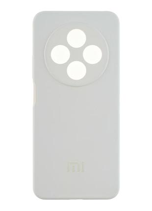 Чохол liquid silicone full camera для xiaomi redmi 14c redmi a4 poco c75 з мікрофіброю всередині білий mc-11667